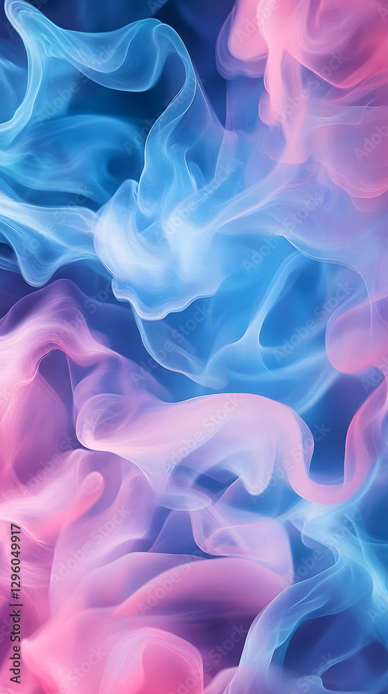 Obraz premium Abstract background with a gradient of blue and pink colors, blurred effect 