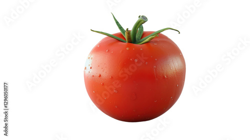 Wallpaper Mural Fresh red tomato with water droplets on transparent background Torontodigital.ca