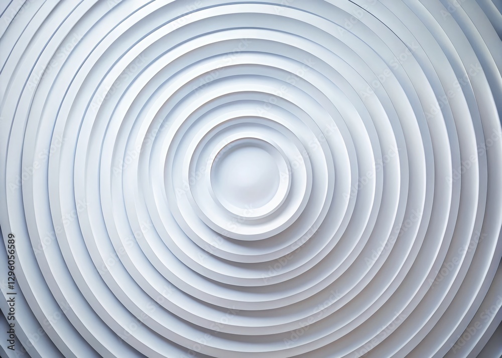 Abstract White Concentric Circles Background - Minimalist Design Texture Abstract White Concentric Circles Background - Minimalist Design Texture