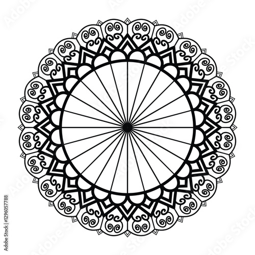 Mandala Design Black Shape Ornaments 