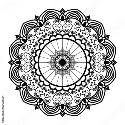 round ornamental round lace pattern
