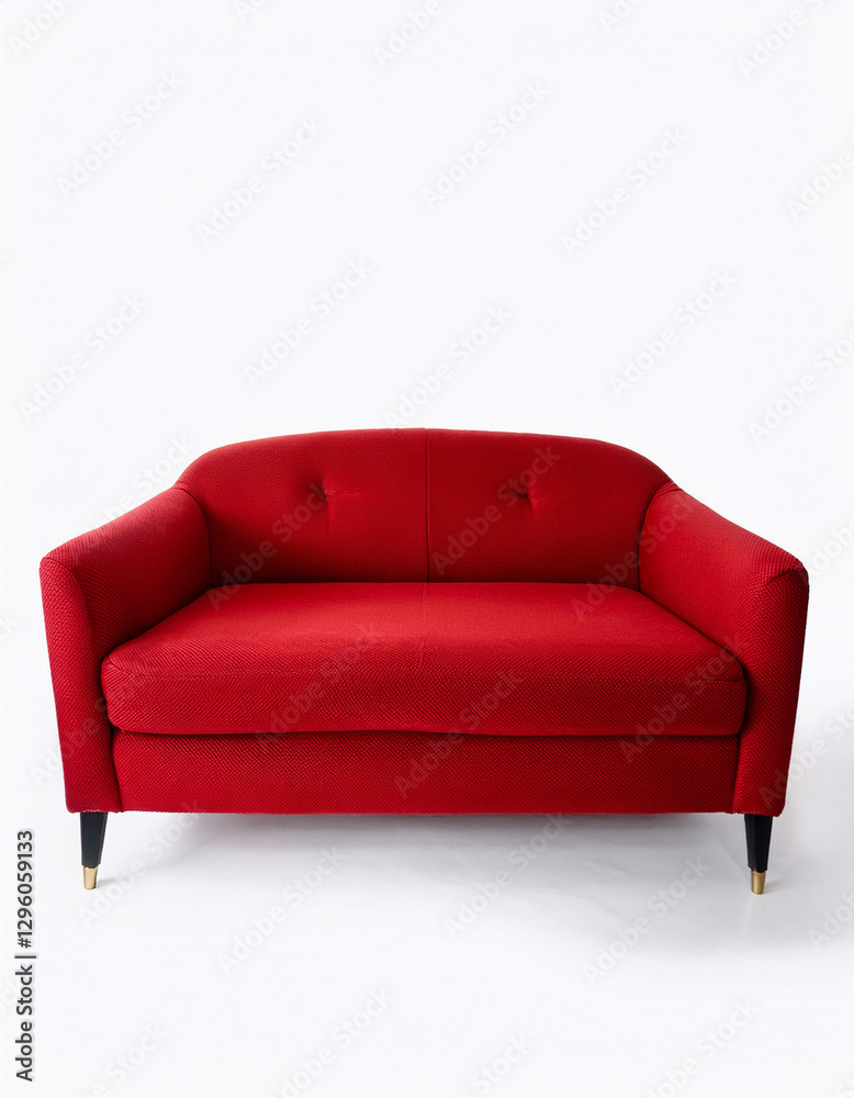 Luxury Red Sofa isolated on white, part 13 Luxury Red Sofa isolated on white, part 13