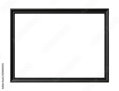Transparent black frame for creative works and mockups photo