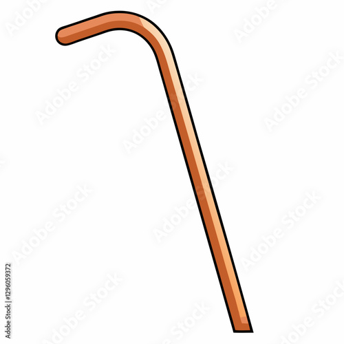 curved copper drinking straw