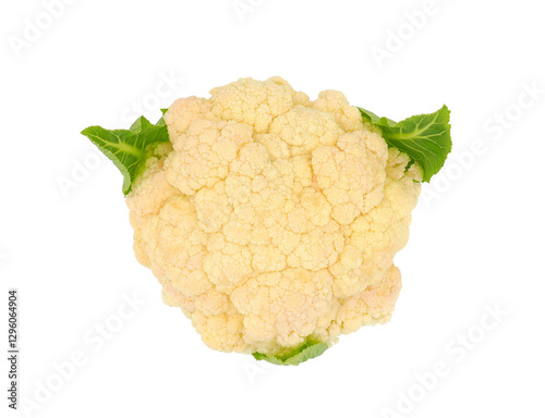 Amandine cauliflower isolated on white background, Brassica oleracea