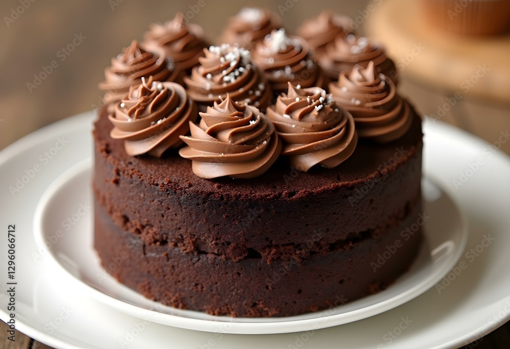 chocolate cake on a white plate chocolate cake on a white plate
