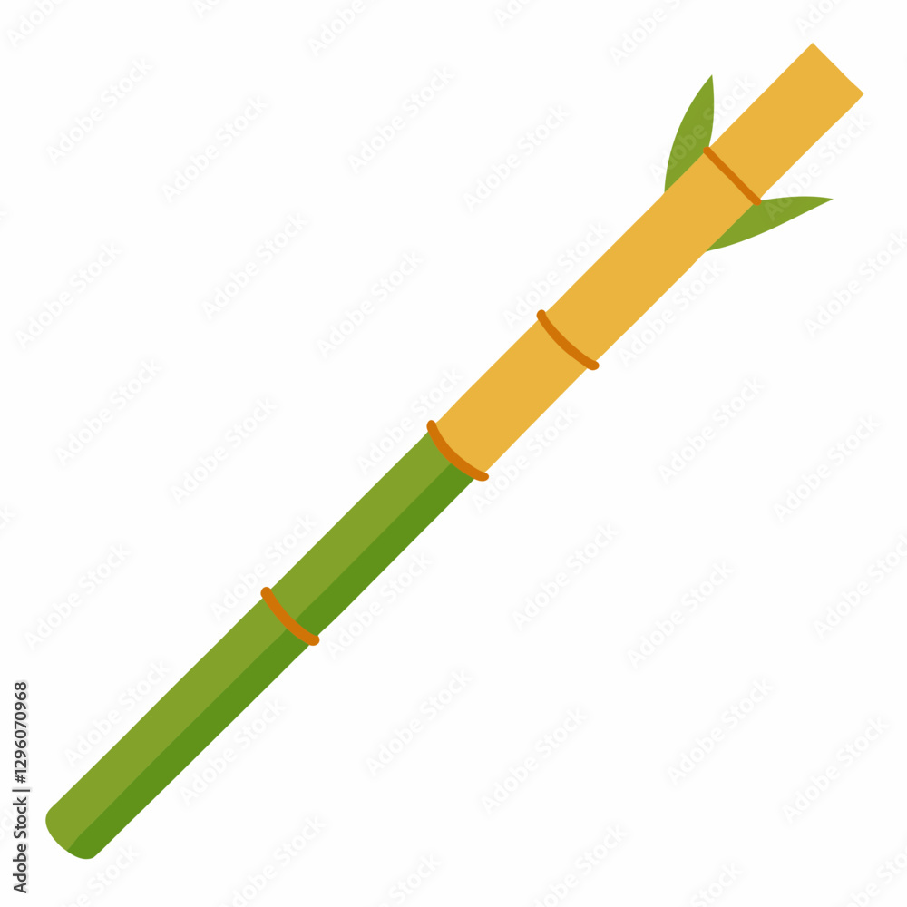 Fototapeta premium Bamboo Straw - eco-friendly item on white background
