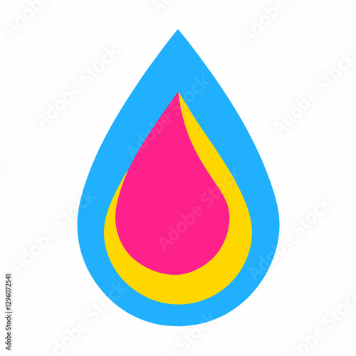 Water Drop icon in vibrant colors against a white background