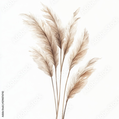 Elegant boho illustration painted in realistic style makes everyone peaceful