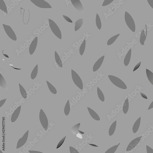 Seamless graphite texture with abstract petal shapes