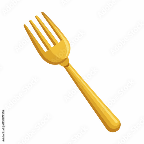 gold plated dessert fork 