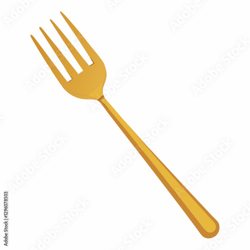 gold plated dessert fork 
