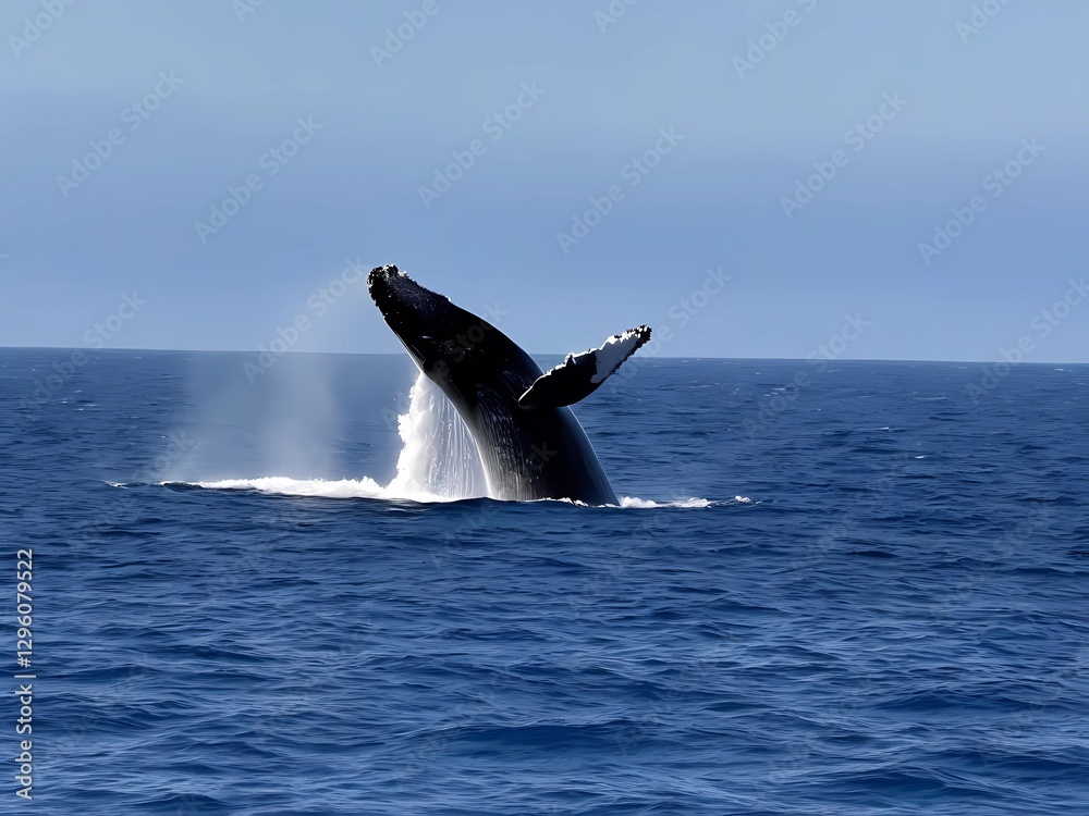 Naklejka premium humpback whale tail