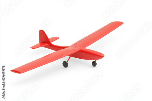 Sailplane, Non-powered aircraft toy vehicle, miniature play model, white background photo