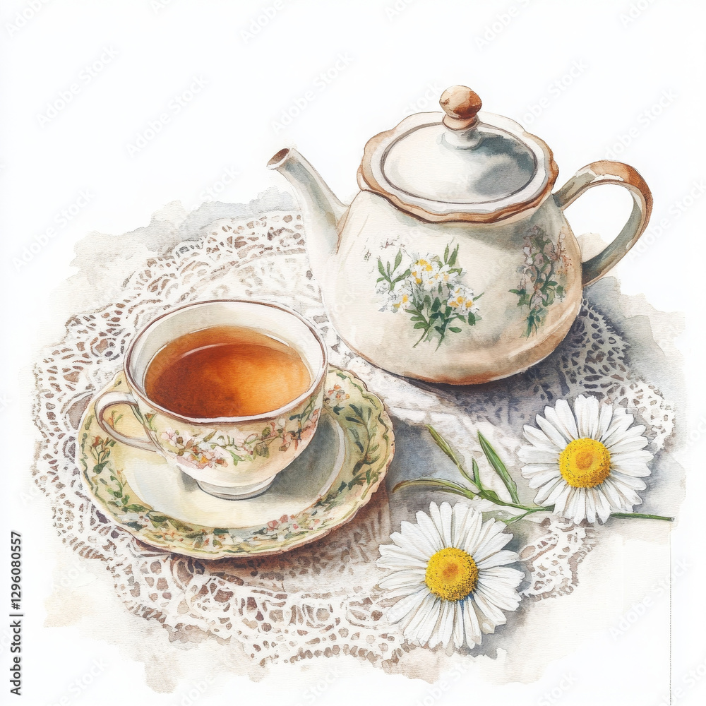 Illustration painted in realistic boho style invites calmness Illustration painted in realistic boho style invites calmness