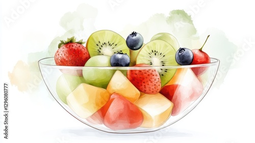 A bowl of vibrant fresh fruits, colorful and healthy display of natural goodness