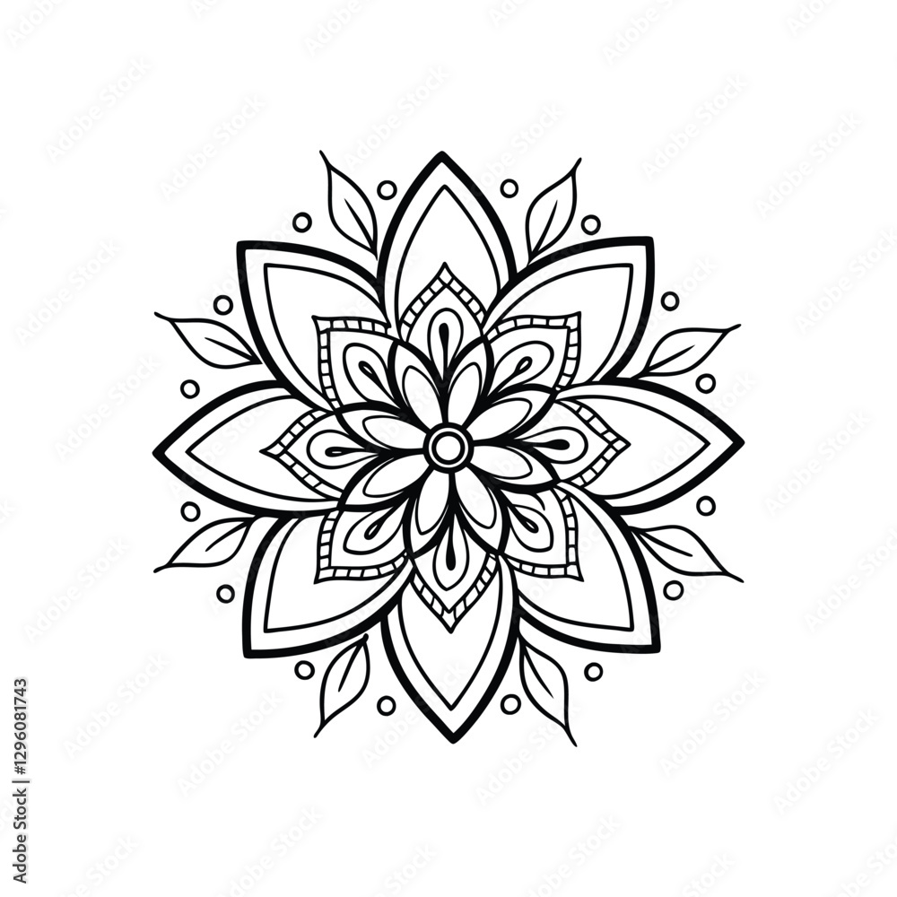 A Simple Mandala With An Elegant Design A Simple Mandala With An Elegant Design