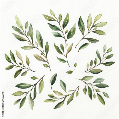 illustration painted realistic boho style makes elegant watercolor