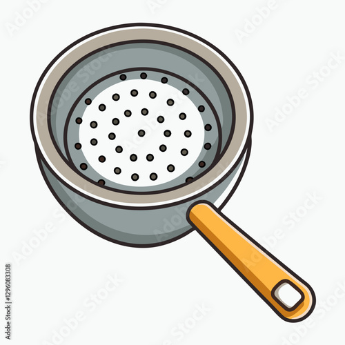 perforated steel pasta strainer