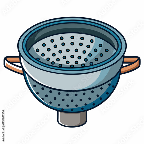 perforated steel pasta strainer