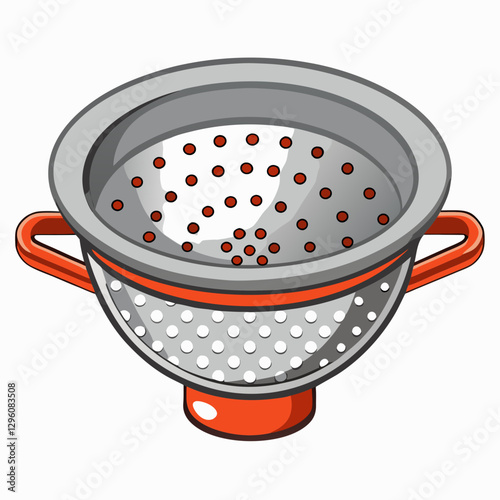 perforated steel pasta strainer