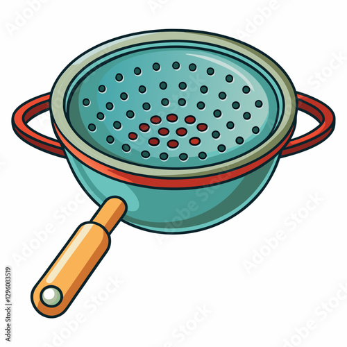 perforated steel pasta strainer