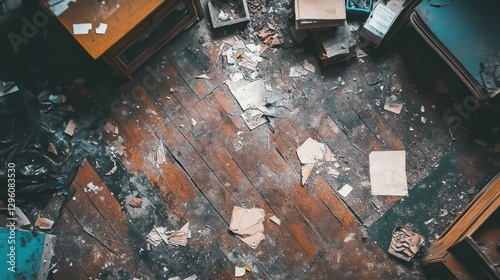 Messy Abandoned Room: A Glimpse into Neglect