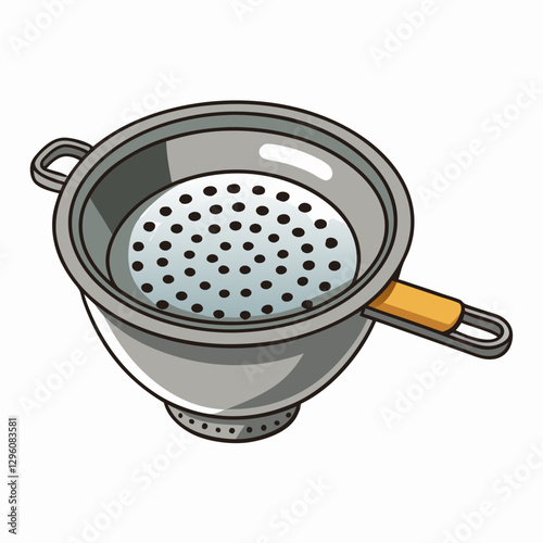 perforated steel pasta strainer
