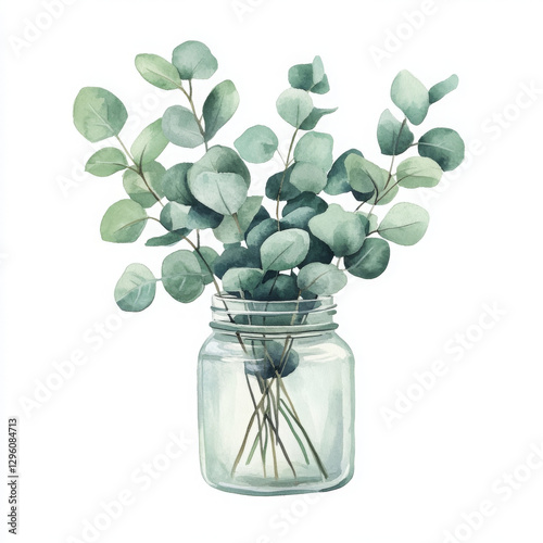 Illustration painted leaves show freshness