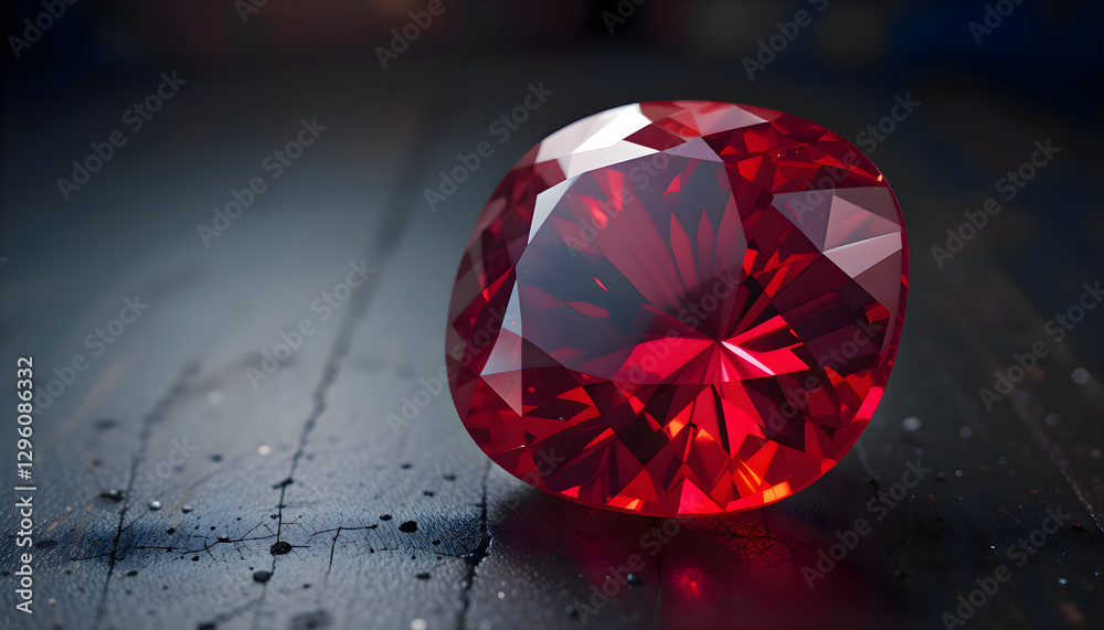 A dazzling ruby with perfect symmetry.
A dazzling ruby with perfect symmetry.