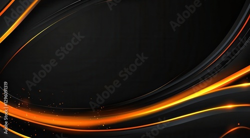 A black and orange background with a wavy line. The background is dark and the line is bright