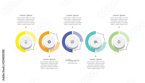 Business infographic template colorful design