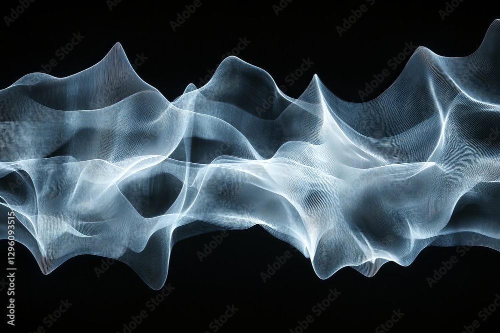 Obraz premium Abstract Light Blue Wave Elegant Flowing Design Smooth Texture Background Digital Art Modern Graphic Design Illustration Soft Subtle Minimalist Style 