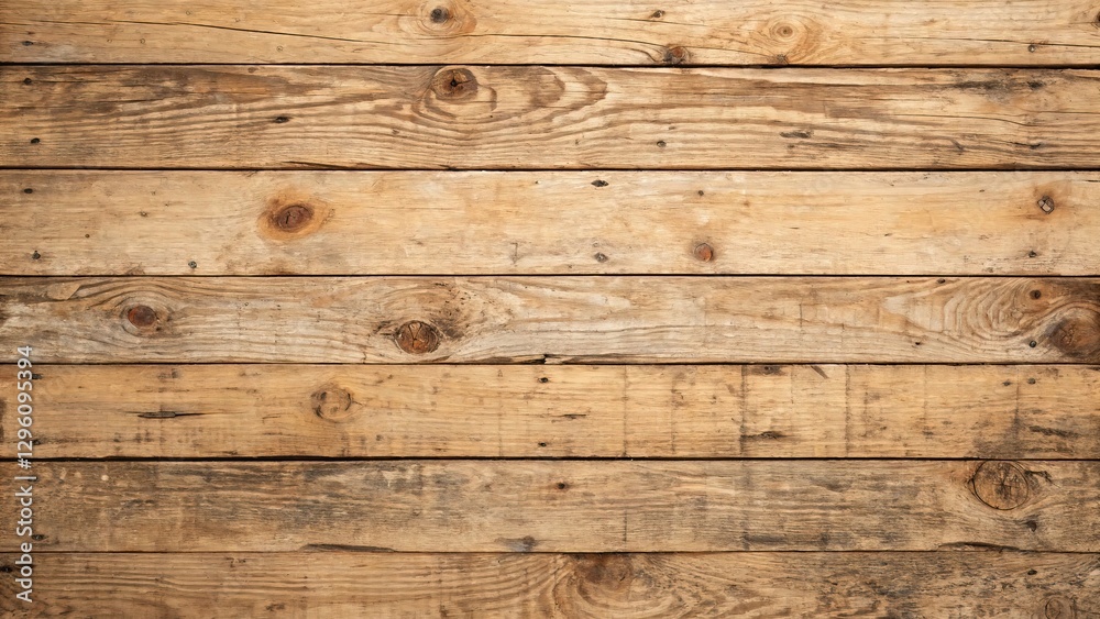 Naklejka premium Rustic Weathered Wooden Texture Background with Natural Grain and Knots