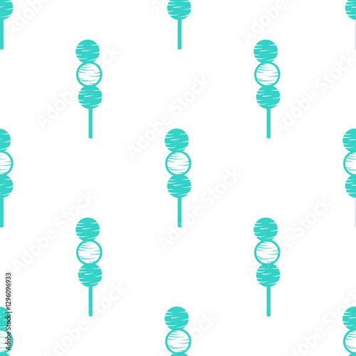 Hanami Dango pattern background. doodle dango pattern background. Dango Seamless Pattern background.