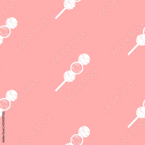 Hanami Dango pattern background. doodle dango pattern background. Dango Seamless Pattern background.