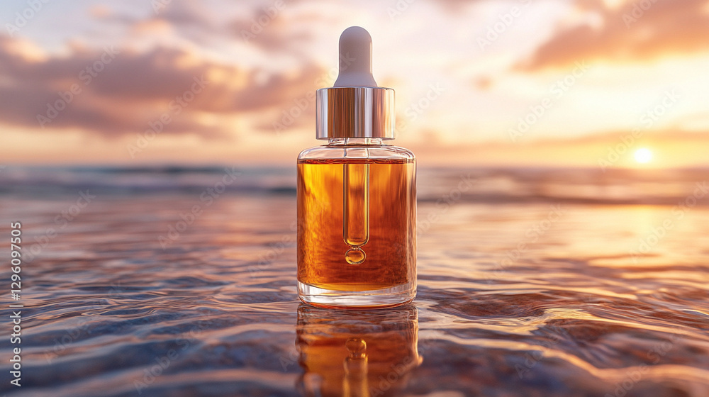 Serum bottle in water Serum bottle in water