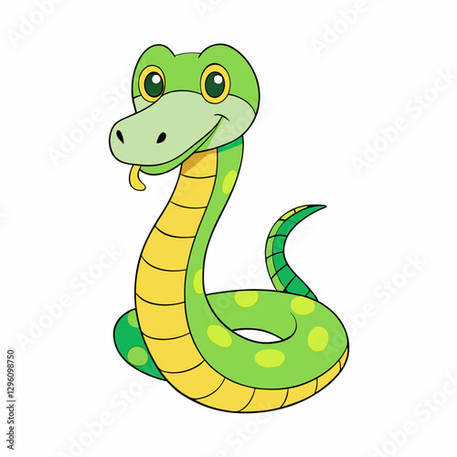 vector illustration of a cartoon snake