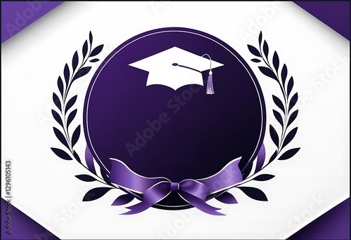 Educational graduation ceremony convocation invitation card or banner graphic resource