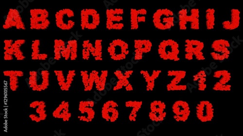 Alphabet red blocks video animation
