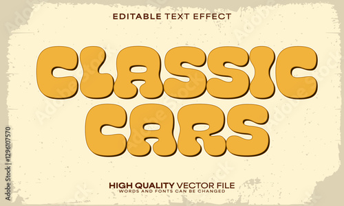 Retro classic text effect, editable text effect and vintage 3d font style bold shadow oldschool poster design
