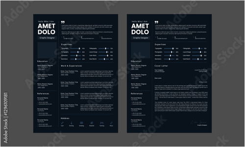 Clean Resume Layout, Minimalist resume cv template, Resume design template
