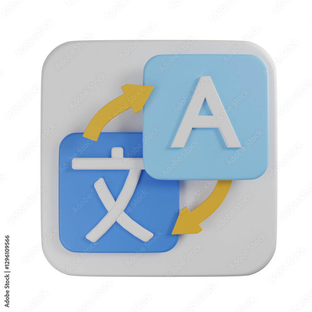 Translator 3D Icon