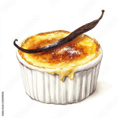 Delicious creme brulee with vanilla bean makes mouth water