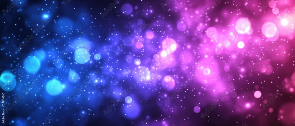 Abstract cosmic background with glowing bokeh lights in blue and pink, creating a dreamy and magical atmosphere for festive celebrations and fantasy themes Abstract cosmic background with glowing bokeh lights in blue and pink, creating a dreamy and magical atmosphere for festive celebrations and fantasy themes