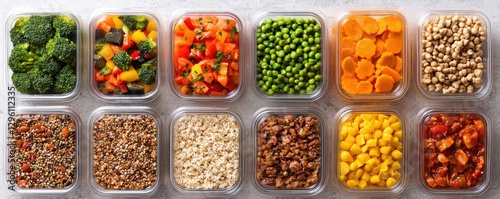 Wallpaper Mural Meal prep containers filled with healthy food. Balanced diet concept. Torontodigital.ca