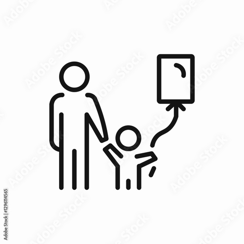 Family care support icon vector sign
