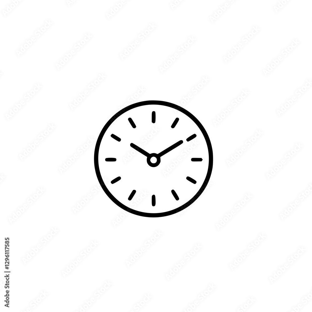 Minimalist Clock Icon Representing Time, Punctuality, and Scheduling Minimalist Clock Icon Representing Time, Punctuality, and Scheduling
