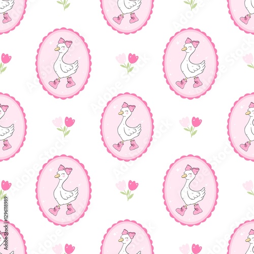 Cute  Silly Goose Charm. Vintage Goose Whimsy