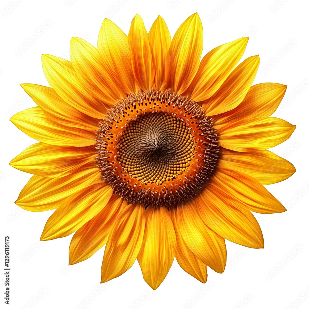 Fototapeta premium sunflower isolated on white background